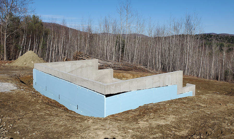 Exterior foundation insulation